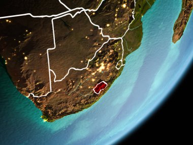 Lesotho yörünge görünümü