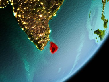 Sri Lanka'nın yörünge görünümü