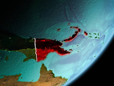 Papua Yeni Gine görünümünü yörünge