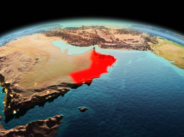 Umman uzayda Dünya gezegeninde