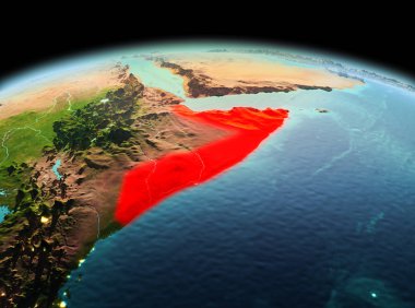 Dünya 'da, uzayda Somali