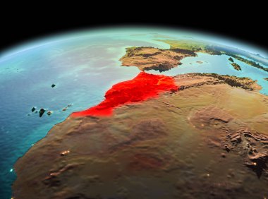 Planet Earth uzayda Fas