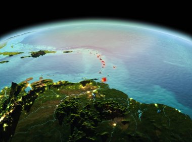 Caribbean Planet Earth uzayda