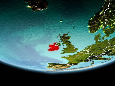 İrlanda kırmızı akşam