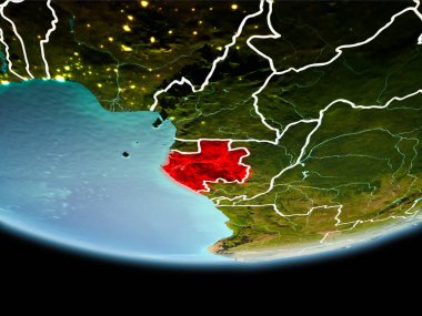 Gabon kırmızı akşam