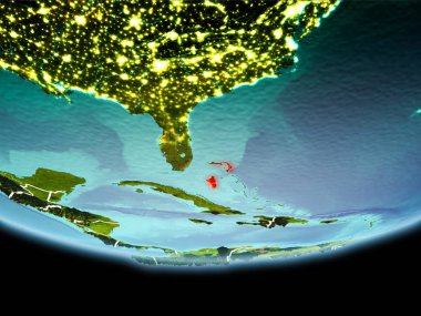 Bahamalar kırmızı akşam