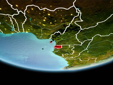 Ekvator Ginesi kırmızı akşam