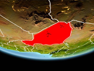 Nijer kırmızı akşam