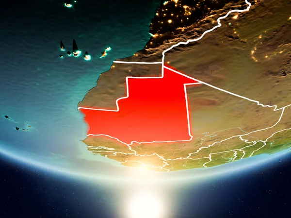 Planet Earth Güneş ile Moritanya