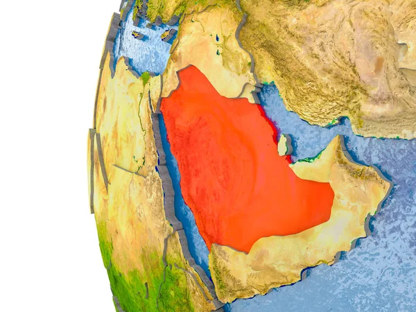 Suudi Arabistan Haritası modeli bir küre