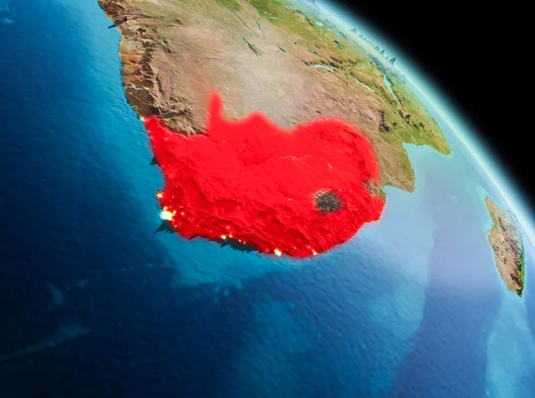 Güney Afrika Dünya üzerindeki sabah