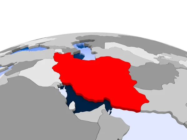 Kuwait on political globe — Stock Photo, Image