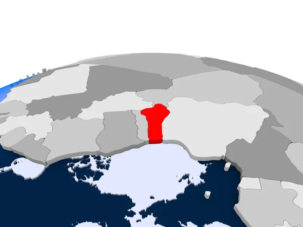 Togo on political globe — Stock Photo, Image