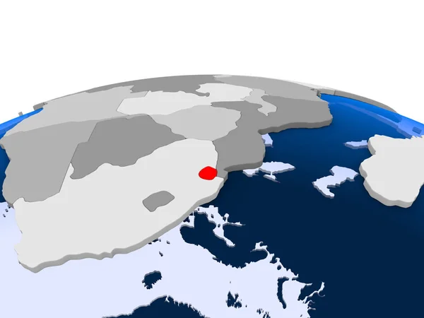 Lesotho poliittisella planeetalla — kuvapankkivalokuva