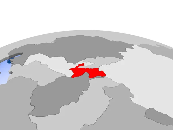 Kirgizistan på politiska jordglob — Stockfoto