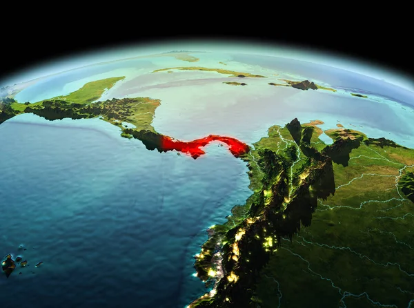 Panama on planet Earth in space — Stock Photo, Image