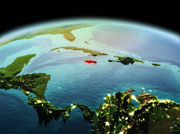 Jamaika auf dem Planeten Erde im All — Stockfoto