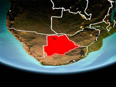 Botsvana kırmızı akşam