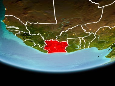 Fildişi Sahili kırmızı akşam