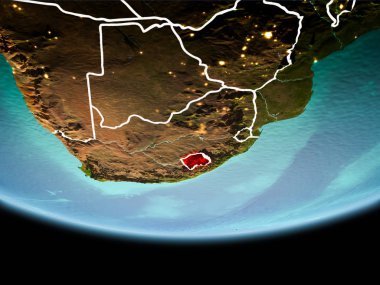 Lesotho kırmızı akşam