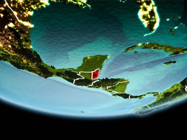 Kırmızı akşam Belize