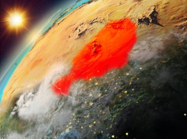 Nijer Planet Earth günbatımı