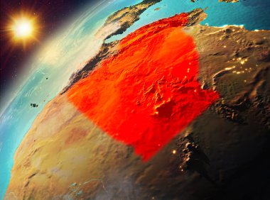 Cezayir Planet Earth günbatımı