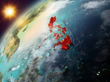 Filipinler Planet Earth günbatımı