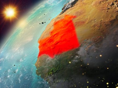 Moritanya Planet Earth günbatımı