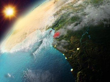 Ekvator Ginesi Planet Earth günbatımı