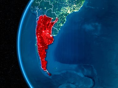 Arjantin gece yeryüzünde