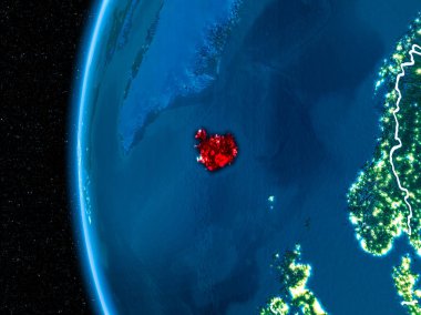 İzlanda gece yeryüzünde