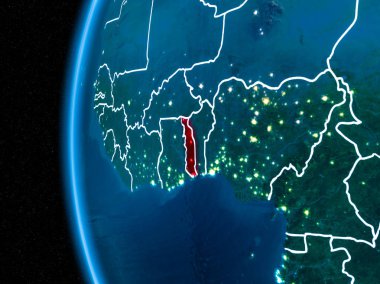 Togo gece yeryüzünde