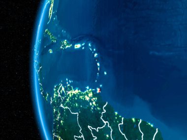 Caribbean gece yeryüzünde