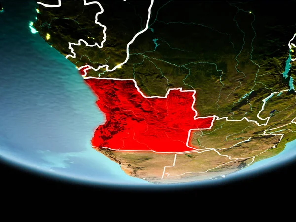 Angola en rouge dans la soirée — Photo