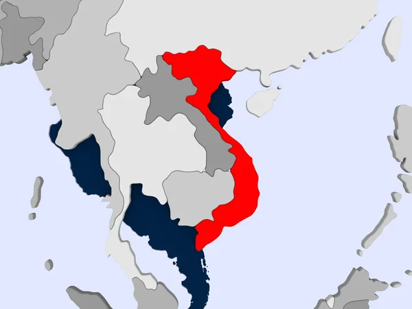 Карта В'єтнаму — стокове фото