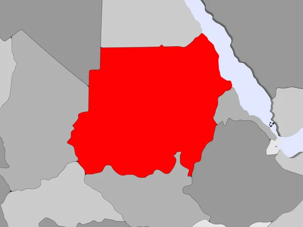 Karta över sudan — Stockfoto