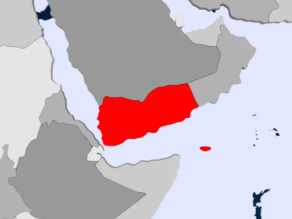 O mapa de Iêmen — Fotografia de Stock