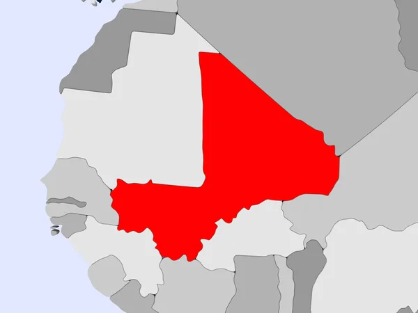 Карта Мали — стоковое фото