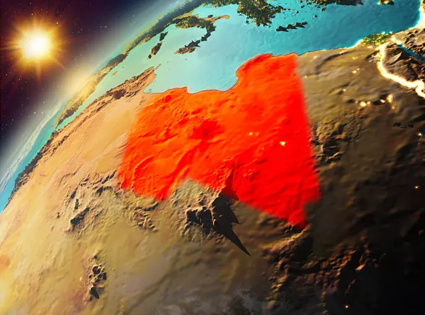 Libya Planet Earth günbatımı