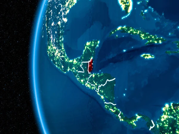 Belize gece yeryüzünde