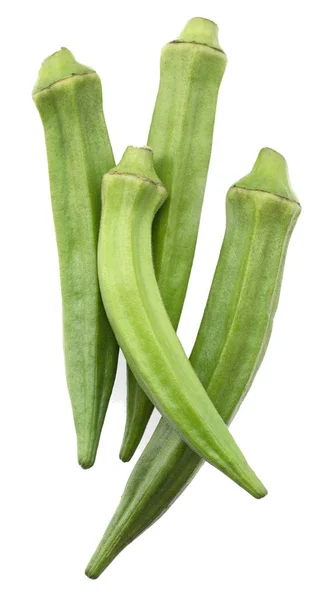 Fresh green okras — Stock Photo, Image