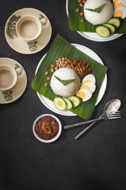 Malezya geleneksel gıda Nasi Lemak