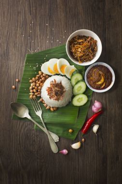 Malezya geleneksel gıda Nasi Lemak