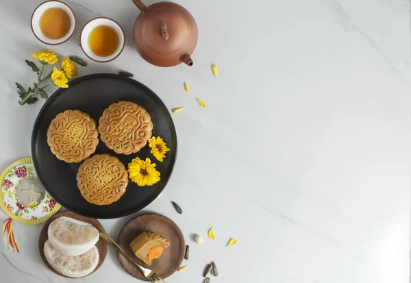 Połowy jesieni mooncakes chiński Festiwal — Zdjęcie stockowe