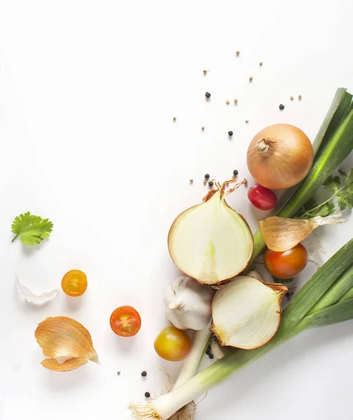 Vegetais e especiarias frescas — Fotografia de Stock