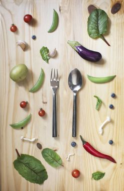 çatal ve kaşık sebze 