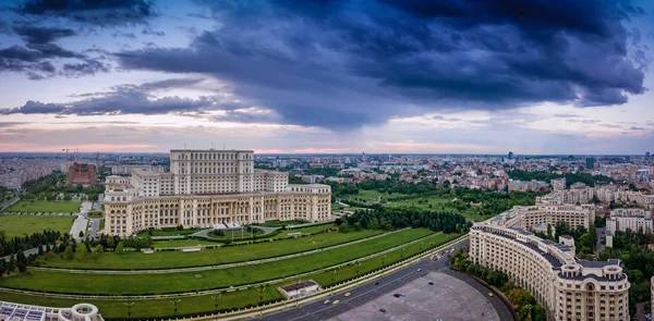 Bucharest Romania panorama — стокове фото