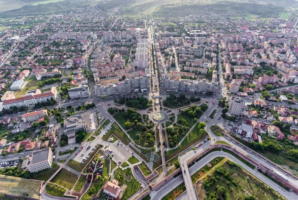 Alba Iulia şehir havadan görünümü — Stok fotoğraf