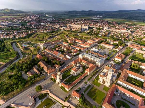 Ciudad Vieja Alba Iulia vista desde el aire —  Fotos de Stock